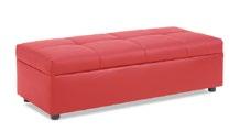 Leather 31 L x 37 D x 35 H Chandler Bench Ottoman Red Leather 60 L x