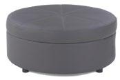 Square Ottoman Metro Leather Whisper White Leather Grammercy Charcoal Leather 40