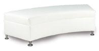 H Lock Not Included Round Ottoman Grammercy Charcoal Leather Whisper White