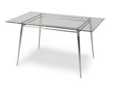 30 H Vivid Café Table Rectangle Clear Glass/Smoked Powder Coat