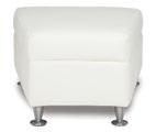 48 H Sophistication Loveseat White Leather 48 L