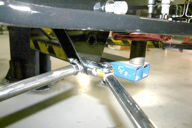 You may need to rotate the clevis so that the 9/16 bolts holding the rod end are sitting vertical.