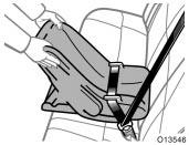 CAUTION Push and pull the child restraint system in different directions to be sure it is secure. Follow all the installation instructions provided by its manufacturer. 4.
