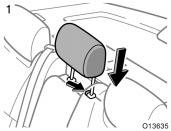 TO USE THE ANCHOR BRACKET: 1. Lower the head restraint.