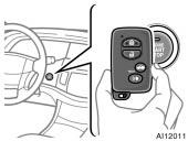 STARTING THE ENGINE WHEN THE ELECTRONIC KEY BATTERY IS DISCHARGED If the key indicator does not flash and the engine cannot be started by using the start function, the battery may be discharged.