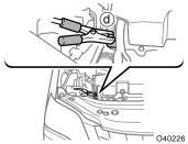 Connecting point Do not connect the cable to or near any part that moves when the engine is cranked.