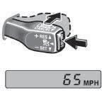 LONG MIDDLE SHORT (3) To change the vehicle-to-vehicle distance Pull the distance switch briefly toward you; the setting