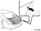OPENING TRUNK WITH SMART KEY SYSTEM When you carry the registered key into the actuation area, the trunk can be opened.
