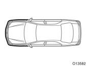 In the following cases, contact your Toyota dealer as soon as possible: The front of the vehicle (shaded in the illustration) was involved in an accident that was not severe enough to cause the seat
