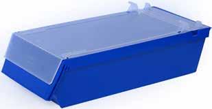 B Selfopening lids A number of bins and trays are available with lids for dust protection and more hygienic storage.