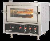 Pizza Ovens PIZ3(G) FPR PIZ6(G) FPR3 26 1/4 H x 26 1/2 W x 34 3/8 D 667mm H x 673mm W x 883mm D 400 lbs. PIZ3 34 1/4 H x 35 7/8 W x 40 1/2 D 870mm H x 911mm W x 1150mm D 560 lbs.