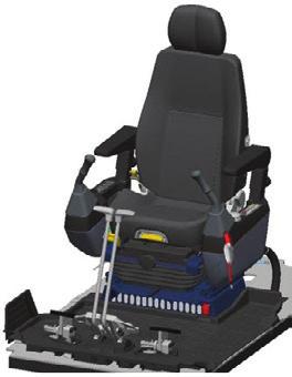 The new higher capacity operator seat has been enhanced to provide more comfort.