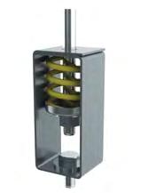 Spring isolators are standard 1" deflection and can be provided for floor mount or ceiling hung orientation. Flexible connections are required on fans employing vibration isolation.
