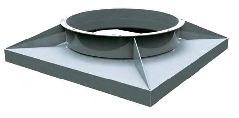 A split inner cylinder is standard on all clamshell fans for easy access to the shaft and bearings.