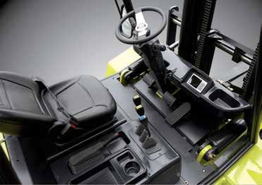 n Heavy Duty Robust components for longer life. n Inching Valve Left brake pedal operation allows for precisely controlled travel speeds during high speed lifting.