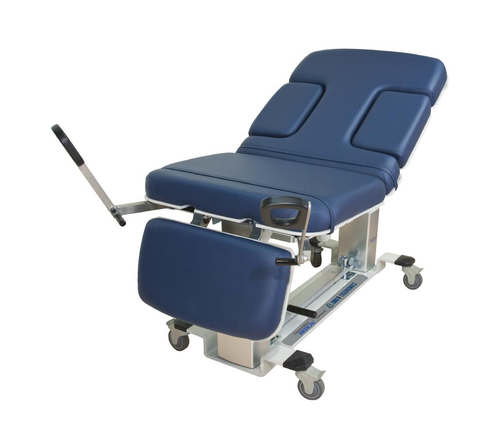 MULTI-SPECIALTY TABLE 550 lb (250kg) bariatric rated lift & load capacity Twin tower design for added strength & rigidity Dynamic 22 to 38 (56-97cm) adjustable height range for wheelchair transfer &