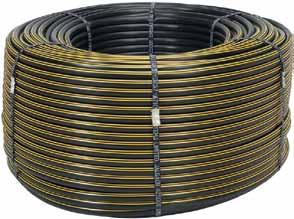THICK & MEDIUM WALLED NON-PC CYLINDRICAL DRIPLINE J-Turbo Line 12 mm All-purpose dripline ideal economical solution for irrigation of short rows and greenhouses 2.4 l/h 4.