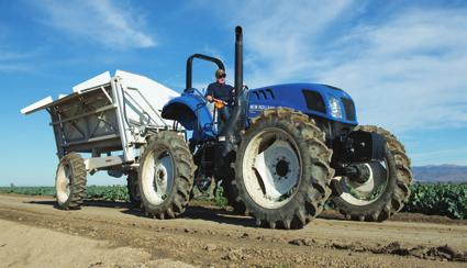 120 High-Clearance tractor nimbly maneuvers down rows of specialty crops with ease.
