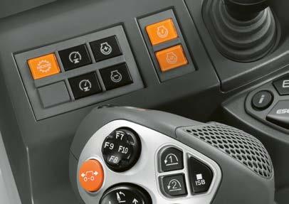In the first two modes, forward speed can be controlled by the accelerator pedal or drive lever.