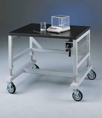 Hydraulic Lift Base Stands When coupled with a work surface, the stands may be used as an adjustable height table. Work Surfaces are sold separately. Durable 1.75" (4.