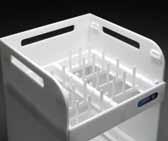 0" high (40 x 41 x 30 cm), holds larger equipment and supplies. Work surface and bottom are constructed of corrosion-resistant white high density polyethylene that is easy to clean.