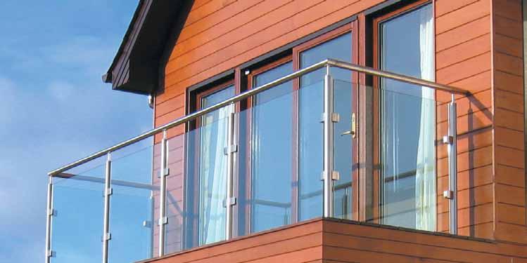 GLASS CLAMP SYSTEM The most popular method for providing a glazed balustrade, while at the same time keeping the outlook open and views beyond visible.