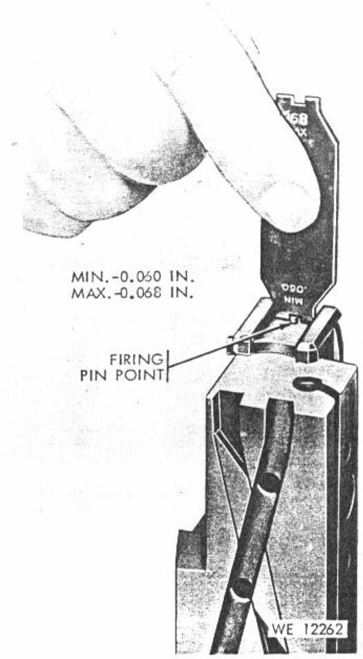 firing pin protrusion for Machine Guns, M1919A4 and M1919A6