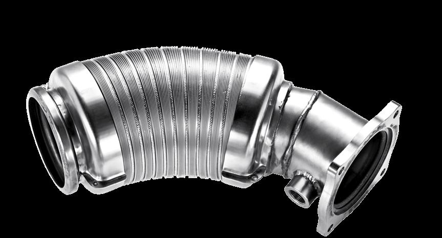 From a thermal point of view, the following components are frequently the remaining weak points in an otherwise finely tuned exhaust system: Compensators Corrugated hoses Bellows The challenge here