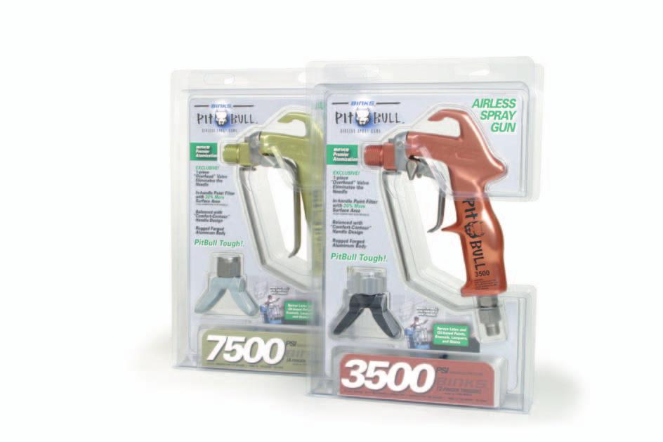 line of Pit Bull swivel adapters, tip extensions, hose, and fluid tips.