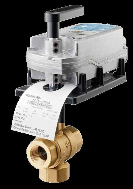 Two- & Three-Way Valve Body Features Siemens Two- and Three-Way Ball Valves provide excellent equal percentage flow control and so much more: Available with chrome-plated brass ball and brass stem or