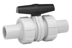 imensions and for Type 55 True Union Ball Valve Ball Valves Polypropylene with metric fusion socket ends 50 psi/0 bar, black handle d N wt. H L L z Inch EPM lbs.
