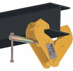 BEAM CLAMP FEATURES Robust, all-steel construction Super-quick adjustment to most I-Beams (see measurements below) Durable baked-enamel paint protection Stainless steel ID tag Individual test