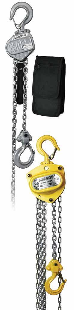OZ MECHANICAL LEVER HOIST Capacity: 500 lbs. Features: Lightweight, robust construction Powder coated aluminum Fully-enclosed gear train Minimum effort to lift W.L.L. Net Weight: 5 lbs.