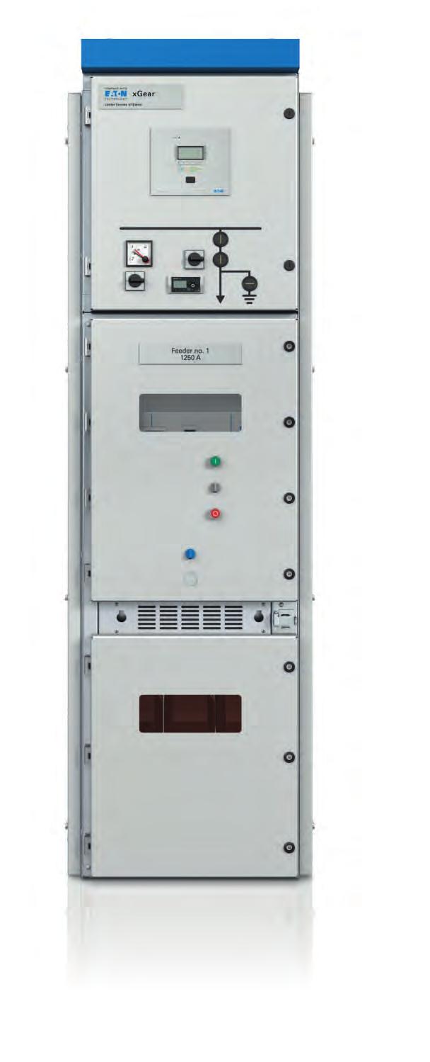 with complete protection and control 1 Low voltage control and protection compartment 7 Electrical operation with circuit breaker status indicator 1 2 3 4 5 9 10 11 9 6 7 8 Clear to view panel with