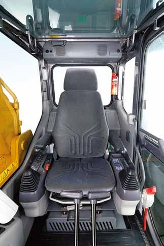 Comfortable and Safe Cab Environment Falling Object Protection Structure The top plate of cab is punch-formed with thick