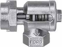 Ford Single Check Valves provide deterrence On services where an approved backflow preventer is not desired or required, a Ford Single Check Valve may be installed.