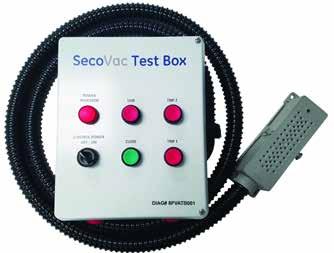 Figure 6-22: Ground Bus Bar Bolt Locations Accessories Breaker Test Box A Test Box is used to electrically operate the SecoVac VB2+ breaker when out of the breaker cell, typically at a test or repair