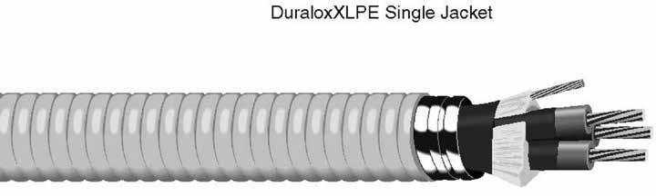SPEC 7200 November, 2014 Duralox EPR/AIA/PVC, Power, Nonshielded, Armored 2400 V, UL Type MV-90 or MC, Three Conductor Conductors: 6 AWG thru 1000 kcmil bare copper, compact Class B strand Extruded