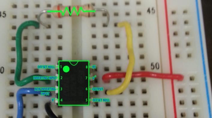 resistor in-between your inverting input and output