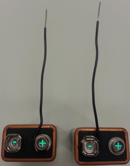 11. Power Supply Obtaining +9V and -9V A. Place the 9V batteries side by side, as shown in Figure 11A. B. Connect the two 9V batteries in series.