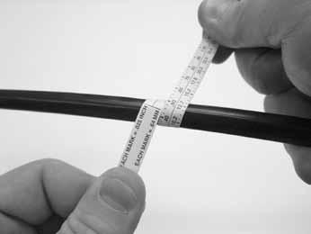 CABLE PREPARATION Step #4 Measure cable to determine diameter and hole location to use in grommet.