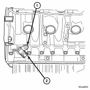 Fig. 15: Crankshaft Position Sensor & Cylinder Head Cover 2007 Dodge Nitro R/T Fig. 14: 3.7L Intake Torque Sequence 17. Install the intake manifold. See INSTALLATION. 18.