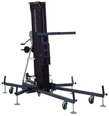 Basic equipment of all s: shipping assistance outrigger holder (on both sides) quick-lock system long outriggers Basic chassis with 5 big and 2 small transport casters Storage system for Outrigger