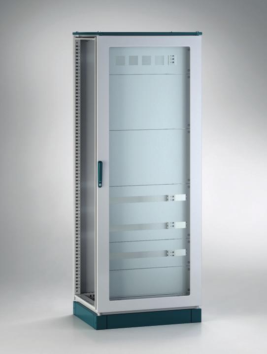 MODULR CBINET WITH INNER DOORS * * Product tex: Contact the ET commercial office for cabinet with tempered glass / The solution is composed by: E NUX structure and bottom with adjustable cable entry