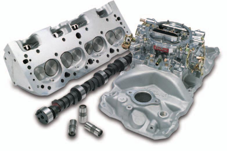 Intake manifolds, camshaft kits, cylinder heads and carburetors are the core of the Power Package.