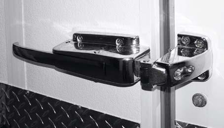 Thru-wall jamb casings Keyed latch Door closer with standard soft touch