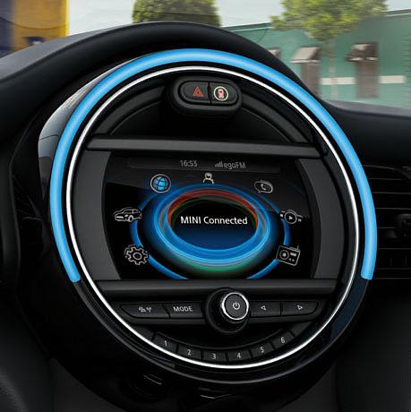 5" screen on the MINI Centre Instrument, MINI Controller, MINI Connected interface*, attentiveness assistant** and Bluetooth hands free function with USB audio. MINI NAVIGATION SYSTEM (OPTIONAL).