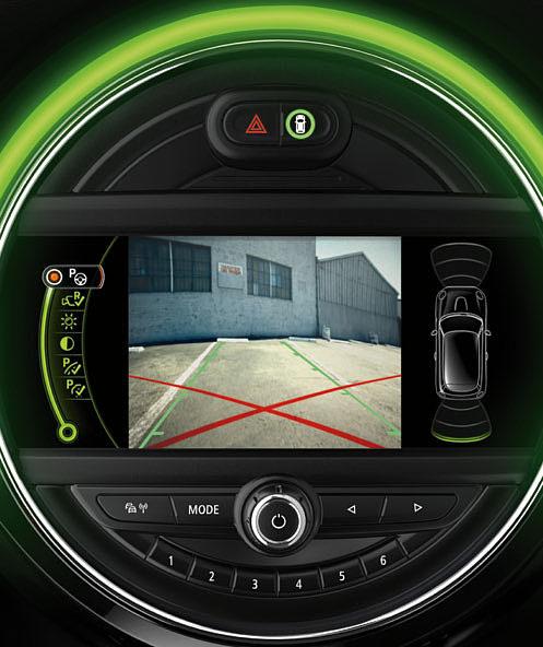 It s hidden out of the way, preserving rearview visibility for both driver and passenger.