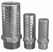 Accessories & Options Energy Isolation for Stainless Steel 5 Series Stainless Steel Silencers Supplied with a standard pipe thread fitting for attaching directly to the exhaust ports of air-operated