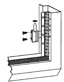 Begin both screws, then tighten while maintaining perfect vertical alignment. See detail below. All enclosure frames and doors have provisions to be hinged right or left hand.